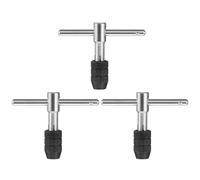 PRETYZOOM Utensile Manuale Giramaschi Cricchetto Regolabile 3 Pezzi in Acciaio Barra Staccabile per Maschiatura e Alesatura a Mano