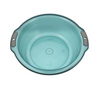 PRETYZOOM Vasca Tonda in Plastica Blu con Doppia Maniglia per Lavaggio Mani e Pediluvio, Contenitore Resistente e Portatile per Bagno e Cura Personale