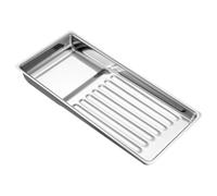 PRETYZOOM Vassoio Piccolo in Acciaio Inox 304 per Salone di Bellezza Vassoio Portastrumenti Piatto per Manicure e Tatuaggi per Uso Medico e Organizzazione Utensili