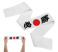 PRETYZOOM Victory Wide Headband White, Karate Accessory, Moisture-Absorbing Sports Bandana For Martial Arts Training