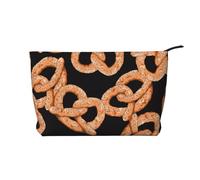 Pretzel fresco, Borsa per cosmetici in velluto a coste Borsa per il trucco Borsa da viaggio portatile