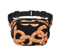 Pretzel fresco, Marsupio quadrato a doppio strato, borsa da viaggio, marsupio casual