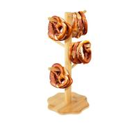 Pretzel Stands For Display - 33 Cm Porta A Canna Pretzel | Albero Di Salsiccia Di Legno Con Sei Pilastri | Rod Donut Sausage Stand | Display Per Cibo Decorativo Per Caffetteria E Ristorante Da Cucina