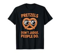 Pretzels Don't Judge People Do Funny Sassy Oktoberfest Maglietta