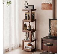 PreuepltrMa Robusta libreria angolare con contenitore, libreria a più livelli, scaffale salvaspazio per soggiorno, camera da letto e ufficio, per giocattoli e libri di storia (libreria a cinque