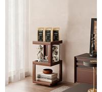 PreuepltrMa Robusta libreria angolare con contenitore, libreria a più livelli, scaffale salvaspazio per soggiorno, camera da letto e ufficio, per giocattoli e libri di storia (libreria a tre livelli)