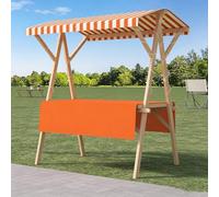 PreuepltrMa Stand Mercatale Pieghevole con Tettoia | Barra per il venditore da esterno con tenda e tovaglia, cartone pieghevole per il mercato degli agricoltori pop-up (40 cm