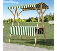 PreuepltrMa Stand Mercatale Pieghevole con Tettoia | Barra per il venditore da esterno con tenda e tovaglia, cartone pieghevole per il mercato degli agricoltori pop-up (40 cm