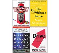 Prevedibilmente irrazionale, Il gioco della fiducia, Balena da un miliardo di dollari, Drive Daniel H Pink, set di 4 libri