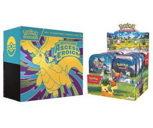 PREVENDITA 20/2/26 Pokemon Ascesa Eroica Set allenatore e Mini tin display da 10