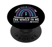 Prevenzione del suicidio Indossare il verde porpora Salute PopSockets PopGrip Adesivo