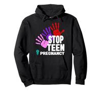 Prevenzione della Gravidanza adolescenziale - Fermare la Gravidanza Adolescente Felpa con Cappuccio