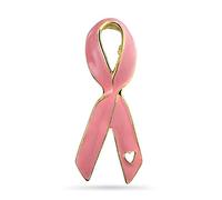 Prevenzione E Sensibilizzazione Nastro Rosa Per I Sopravvissuti Al Cancro Al Seno Spilla Pin Cuore Aperto Smalto Placcato Oro Accessorio D'Ispirazione Per Le Donne