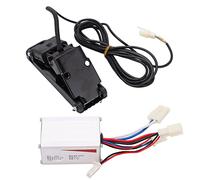Prevessel 12V 250W Set di Pedali Acceleratore con Regolatore di velocità Spazzolato in Lega di Alluminio per Bici Elettriche Tricicli Motocicli