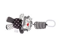 Prevessel Campanelli Eolici in Peluche a Forma di Sonaglio Sospeso a Strisce Bianche e Nere per Neonati, per Lettino per Auto, Graziose Forme di Animali per lo Sviluppo Visivo, Tessuto 13,4x4,7