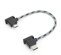 Prevessel Cavo Dati USB per Air 2 - Connettore Ad Angolo Retto in Nylon Resistente per Trasferimento Rapido di Foto da Drone - Grigio 5,9 Pollici