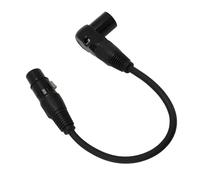 Prevessel Cavo Prolunga Microfono XLR Adattatore da 90 Gradi per Mixer da Studio Interfacce Cavo Schermato in Metallo per Chitarra Elettrica, Batteria Elettrica, PVC 24AWG, 1 (1,8 metri)