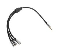 Prevessel Cavo Sdoppiatore 3 in 1 Ad Alta compatibilità per Un'eccellente Riproduzione del Suono e SNR per Telefoni/tablet/lettori MP3 da 0,1 Pollici Maschio a 3 Femmine (.5 Un maschio contro tre