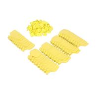 Prevessel Etichette Auricolari Gialle Vuote per Identificazione del Bestiame Numerate per Mucche Bovine 100 Pezzi