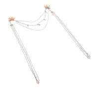 Prevessel Fermaglio per Capelli con Nappa Lunga Perle Artificiali Elegante Accessorio di Moda per Donna Adatto a Tutte le Acconciature e Abiti Materiale in Rame e Acrilico