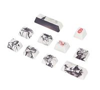 Prevessel Keycap Modello Trasparente Processo di Sublimazione Pregevole Fattura Copritasti per Tastiera Meccanica Fai-da-te per la Maggior Parte dei 61/87/104/108 bit; Set di 10 Materiali PBT