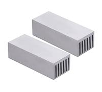 Prevessel Kit Radiatore di Calore Efficiente con Alette di Raffreddamento Compatte in Alluminio per CPU con Chip Elettronico 3,9x1,6x1,2 Pollici (Senza adesivo)