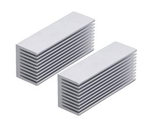 Prevessel Kit Radiatore di Calore Efficiente con Alette di Raffreddamento Compatte in Alluminio per CPU con Chip Elettronico 3,9x1,6x1,2 Pollici (Con adesivo termoconduttivo)