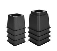 Prevessel Set di Rialzi per Sedie e Divani Letto Regolabili 8 Pollici, Set 4 X 5 e 4 X 3, Ideali per Sollevare Mobili per un Facile Accesso in Stanze Piccole (Nero)