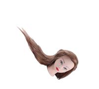 Prevessel Testa di Bambola per Cosmetologia, Soffice Testa di Manichino per Parrucchieri con Capelli, per Insegnanti o Studenti di Bellezza, Lunga 25,6 Pollici, per Tagliare, Tessere, Progettare,