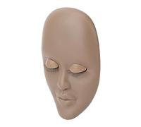 Prevessel Testa di Manichino per Ciglia Testa per Pratica di Estensione delle Ciglia a Doppio Strato per Principianti Massaggio Agopuntura con 3 Paia di Strumenti per il Trucco delle Palpebre