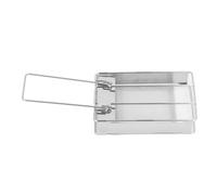 Prevessel Tostapane Pieghevole Mini Tostapane Portatile in Acciaio Inossidabile per Salsicce di Pane Campeggio Picnic Giardino Acciaio Inossidabile 304