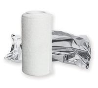 Previs - Previnzinc "E", Benda Elastica in Poliammide e Viscosa con Pasta all’Ossido di Zinco, Misura 8 cm x 6 m,Busta di Alluminio