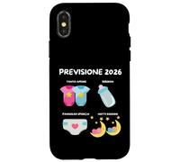 Previsione 2026 Annuncio Gravidanza Mamma Papa Neo Genitori Custodia per iPhone X/XS