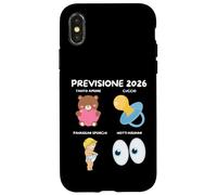 Previsione 2026 Annuncio Gravidanza Mamma Papa Neo Genitori Custodia per iPhone X/XS