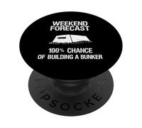 Previsioni del fine settimana 100% di probabilità di costruire un bunker PopSockets PopGrip Adesivo