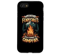 Previsioni del fine settimana 100% di probabilità di vita da campeggio falò Custodia per iPhone SE (2020) / 7 / 8