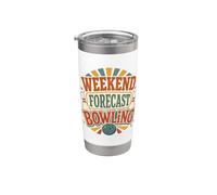 Previsioni del fine settimana Bowling Retro Bicchiere termico in acciaio inox doppia parete
