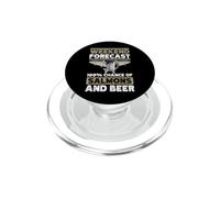 Previsioni del fine settimana di pesca 100% di probabilità di salmoni e birra PopSockets PopGrip per MagSafe