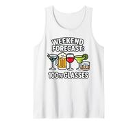 Previsioni del fine Settimana Divertente Design Bere Birra Vino Cocktail Canotta