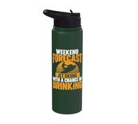 Previsioni del fine settimana Jet Skiing - Vacanza per gli amanti dello sci d'acqua Stainless Steel Insulated Water Bottle