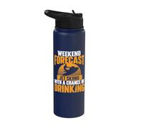 Previsioni del fine settimana Jet Skiing - Vacanza per gli amanti dello sci d'acqua Stainless Steel Insulated Water Bottle