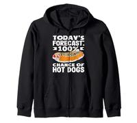 Previsioni per gli amanti degli hot dog 100% di possibilità di hot dog Felpa con Cappuccio