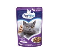 PreVital bustine con coniglio e tacchino in gelatina 24 x 100 g