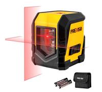 PREXISO Livella Laser, Laser Autolivellante con Laser Rosso, Include 2 Batterie AA Alcaline, Utilizzabile Come Livella Laser per Cantieri, Progetti Fai-da-te e Altro