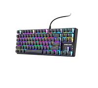 PREYON Blue Blitz Claw Tastiera da Gioco - Tastiera per Computer Cablata - Tastiera Meccanica Retroilluminata - Interruttori Tastiera Gateron Blue - Completo Anti Ghosting - Copritasti Budino