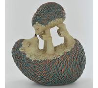 Prezents - Scultura ornamentale da giardino con riccio e bambino, decorazione per la casa, statua della fauna selvatica, natura boschiva, altezza 18,7 cm