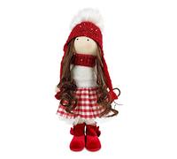 PREZIOSA HOME Decorazione Natalizia Bambola di pezza Giulia Peluche Idea Regalo Natale 4750