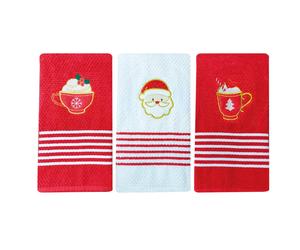 Preziosa Home Set 3 Pz Strofinacci Spugna Jacard Ass. Natale Ass. Natale 50 x 70 Cm Multicolor Cotone