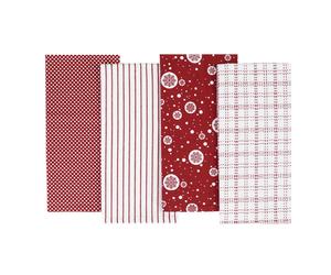 Preziosa Home Set 4 Pz Strofinacci Sommaruga Natale Ass. Natale 45 x 65 Cm Multicolor Cotone