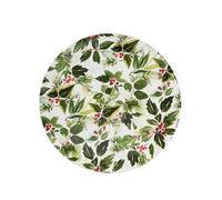 Preziosa Luxury Home Piatto Tondo Natale in Ceramica D 26,6 Cm H 1,5 Cm Multicolor